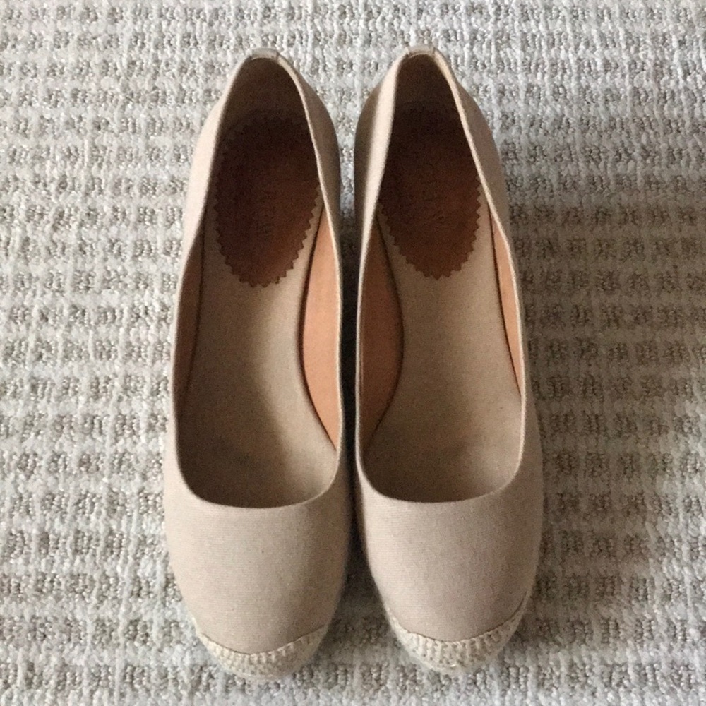 *SOLD* J Crew nude espadrille heels